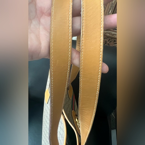 Gucci Vintage Tote with Sherry Line & Beige trim - Picture 8 of 13